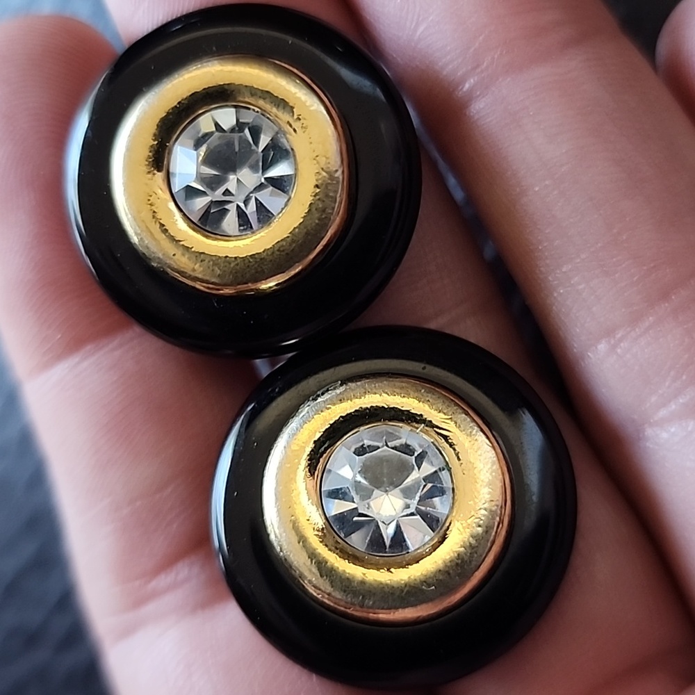 Vtg Kenneth Jay Lane For Avon Clip On Earrings - image 1